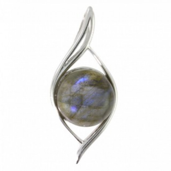 Sterling Silver Labradorite Pendant P26-13