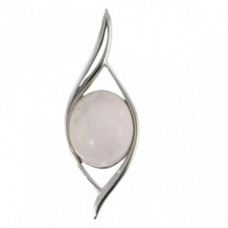 Sterling Silver Rose Quartz Pendant