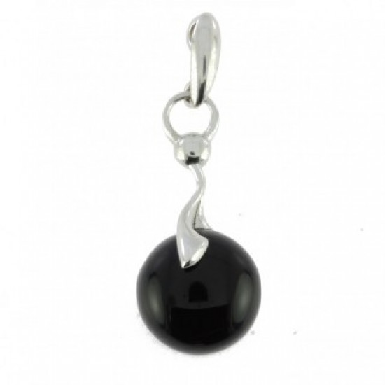Sterling Silver Black Onyx Pendant P30-03