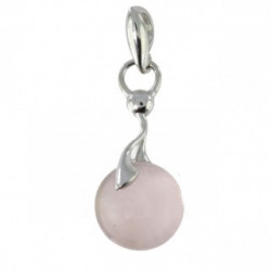 Sterling Silver Rose Quartz Pendant