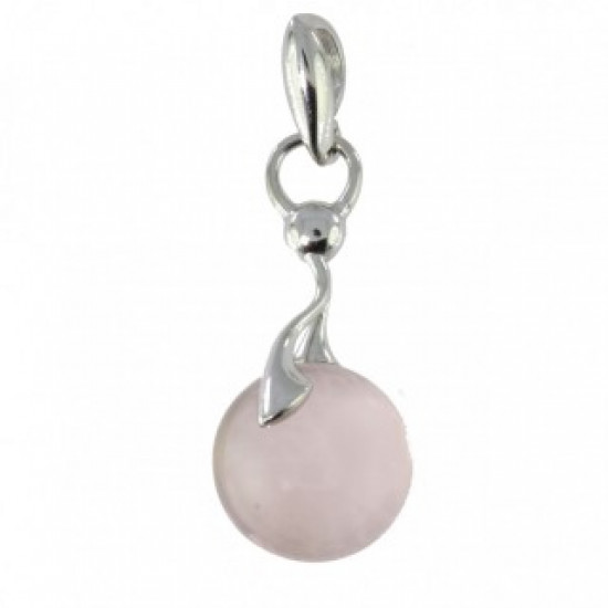 Sterling Silver Rose Quartz Pendant