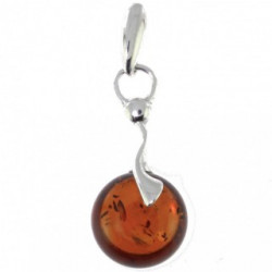Sterling Silver Amber Pendant P30-03