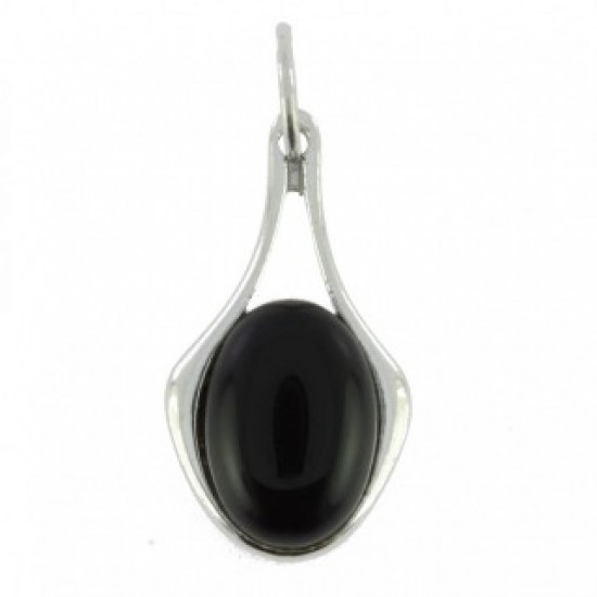 Sterling Silver Black Onyx Pendant P30-10