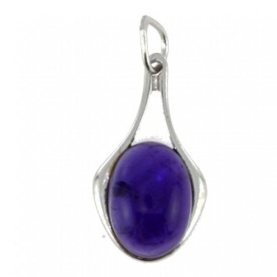 Sterling Silver Amethyst Pendant P30-10