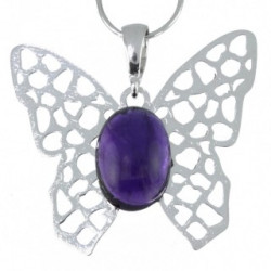 Sterling Silver Amethyst Pendant P34-08