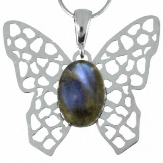Sterling Silver Labradorite Pendant P34-08