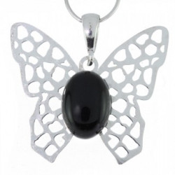 Sterling Silver Black Onyx Pendant P34-08