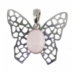 Sterling Silver Rose Quartz Pendant