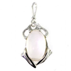 Sterling Silver Rose Quartz Pendant