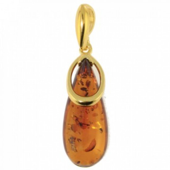 Vermeil Amber Pendant