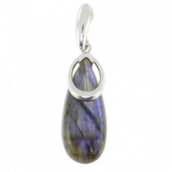 Sterling Silver Labradorite Pendant P38-02