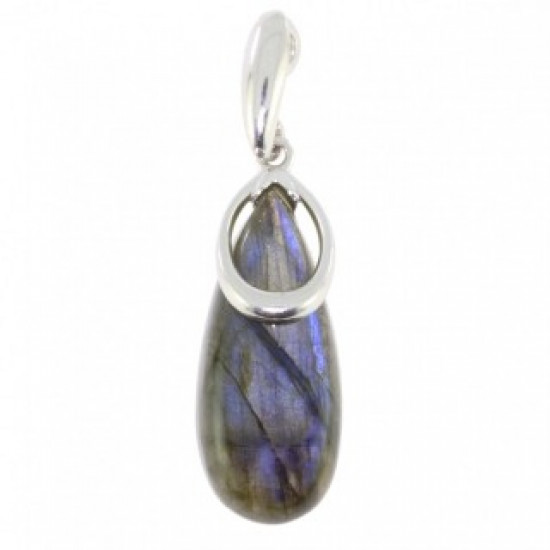 Sterling Silver Labradorite Pendant P38-02