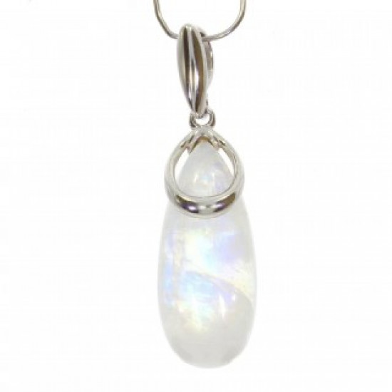 Sterling Silver Moonstone Pendant P38-02