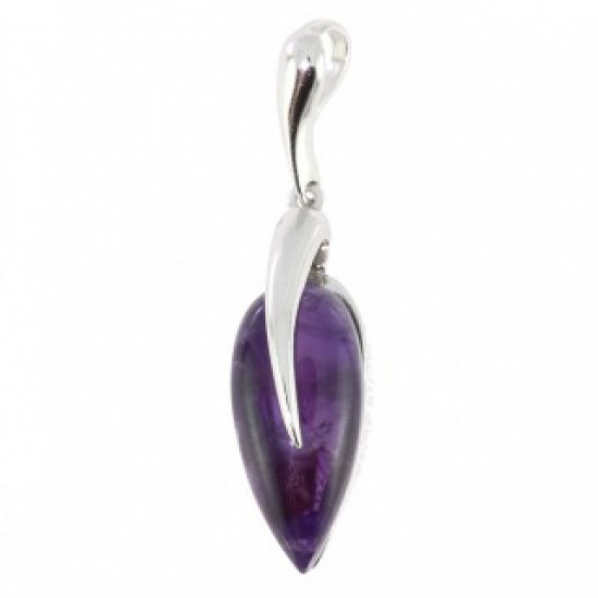 Sterling Silver Amethyst Pendant P38-03