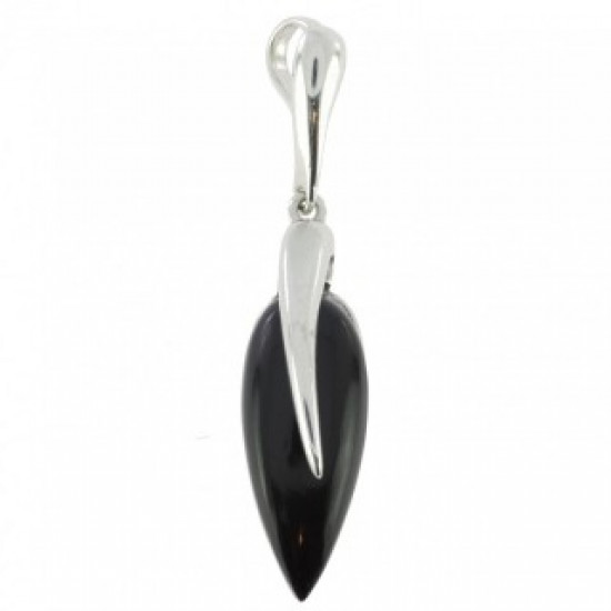 Sterling Silver Black Onyx Pendant P38-03
