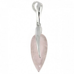 Sterling Silver Rose Quartz Pendant