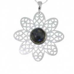 Sterling Silver Labradorite Pendant P42-02