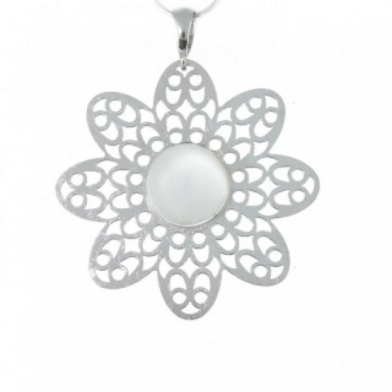 Sterling Silver Moonstone Pendant P42-02