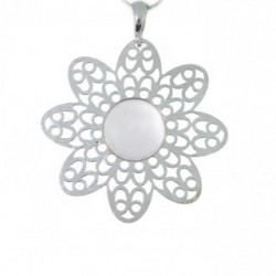 Sterling Silver Rose Quartz Pendant