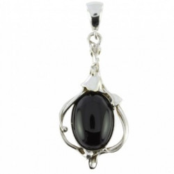 Sterling Silver Black Onyx Pendant P50-01