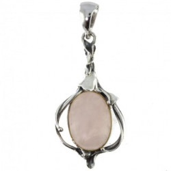 Sterling Silver Rose Quartz Pendant