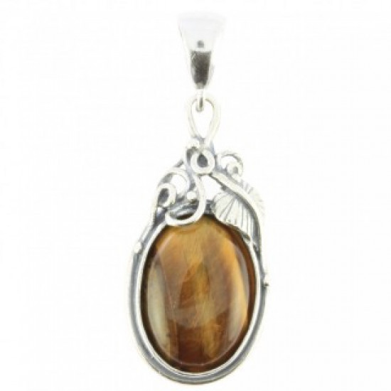 Sterling Silver Tiger's Eye Pendant