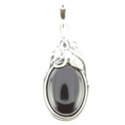 Sterling Silver Black Onyx Pendant P50-02