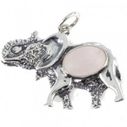 Sterling Silver Rose Quartz Pendant