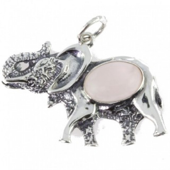 Sterling Silver Rose Quartz Pendant