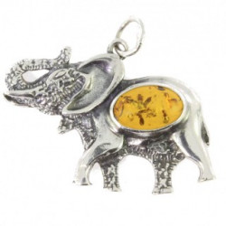 Sterling Silver Amber Pendant P50-04