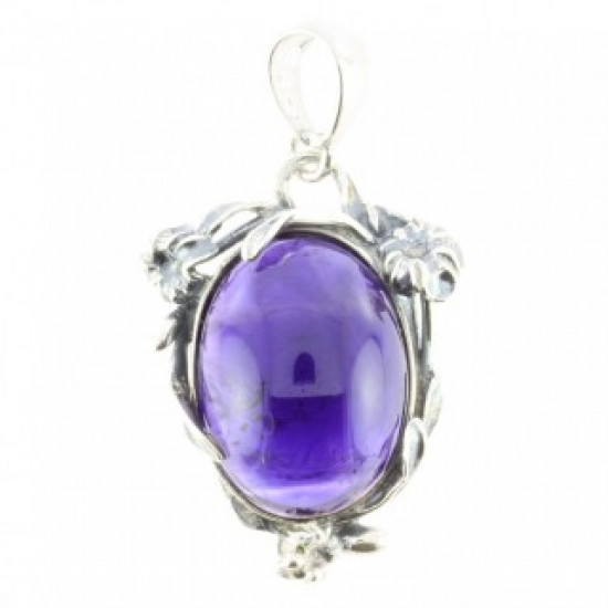 Sterling Silver Amethyst Pendant P54-02