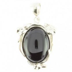 Sterling Silver Black Onyx Pendant P54-02
