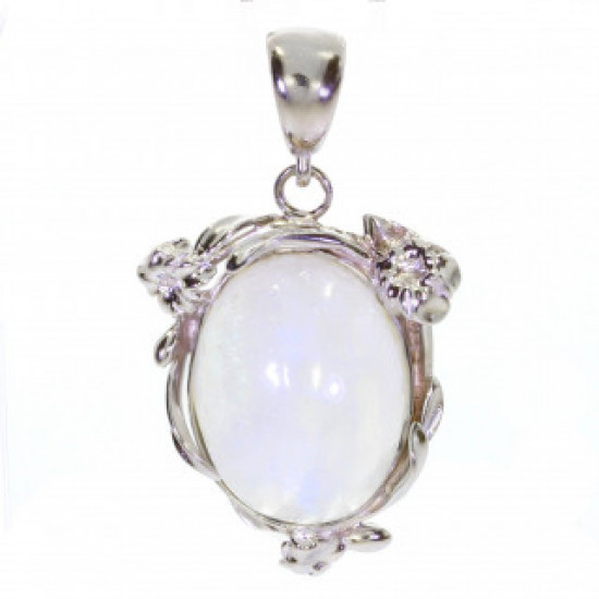 Sterling Silver Moonstone Pendant P54-02