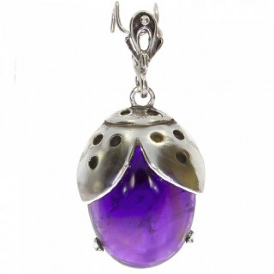 Sterling Silver Amethyst Pendant P58-01