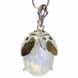 Sterling Silver Moonstone Pendant P58-01