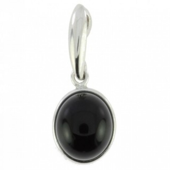 Sterling Silver Black Onyx Pendant P22-04