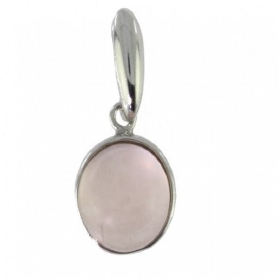 Sterling Silver Rose Quartz Pendant