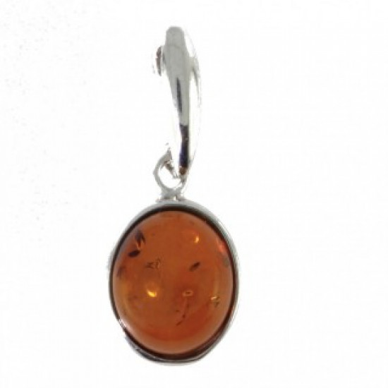 Sterling Silver Amber Pendant P22-04