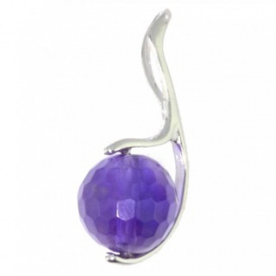Sterling Silver Amethyst Pendant P22-06