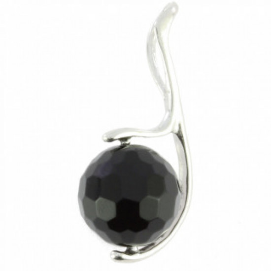Sterling Silver Black Onyx Pendant P22-06