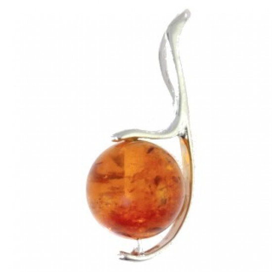 Sterling Silver Amber Pendant P22-06
