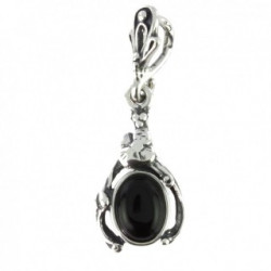 Sterling Silver Black Onyx Pendant P22-09