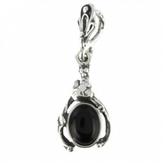 Sterling Silver Black Onyx Pendant P22-09
