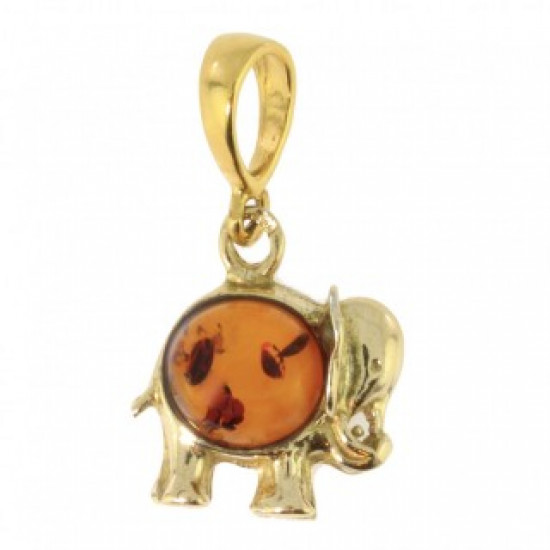 Vermeil Amber Pendant