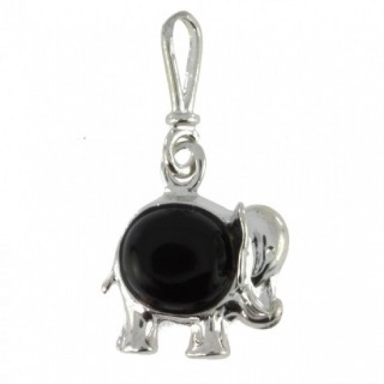 Sterling Silver Black Onyx Pendant P26-04