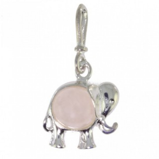 Sterling Silver Rose Quartz Pendant