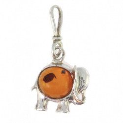 Sterling Silver Amber Pendant P26-04