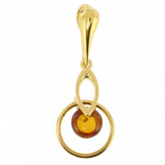 Vermeil Amber Pendant