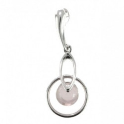 Sterling Silver Rose Quartz Pendant