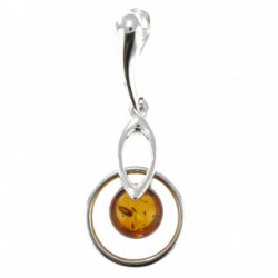 Sterling Silver Amber Pendant P26-07